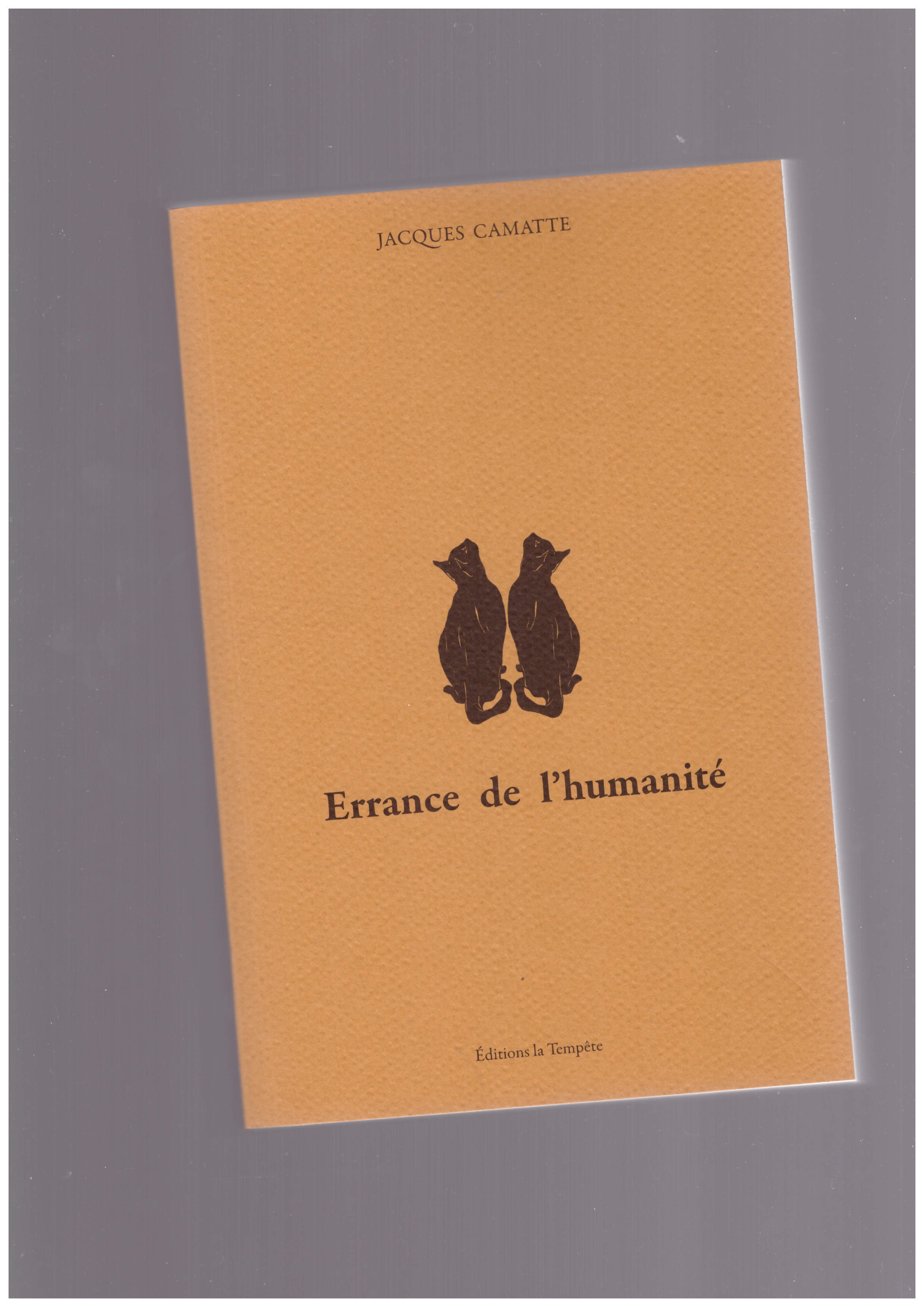 CAMATTE, Jacques - Errance de l'humanité